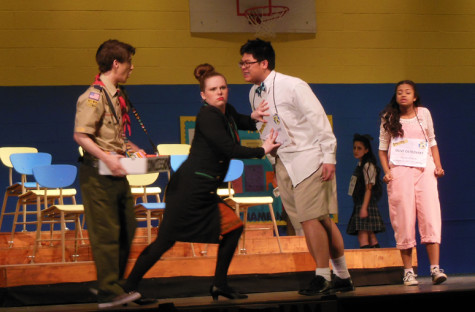 In the 25th Annual Putnam County Spelling Bee, Rona Perretti, played by Emma McAndrew, stops a near fight between contestants. 