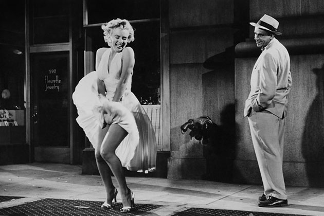 60 years ago today, September 15th, 1954, Marilyn Monroe filmed the iconic skirt blowing scene in The Seven Year Itch. 