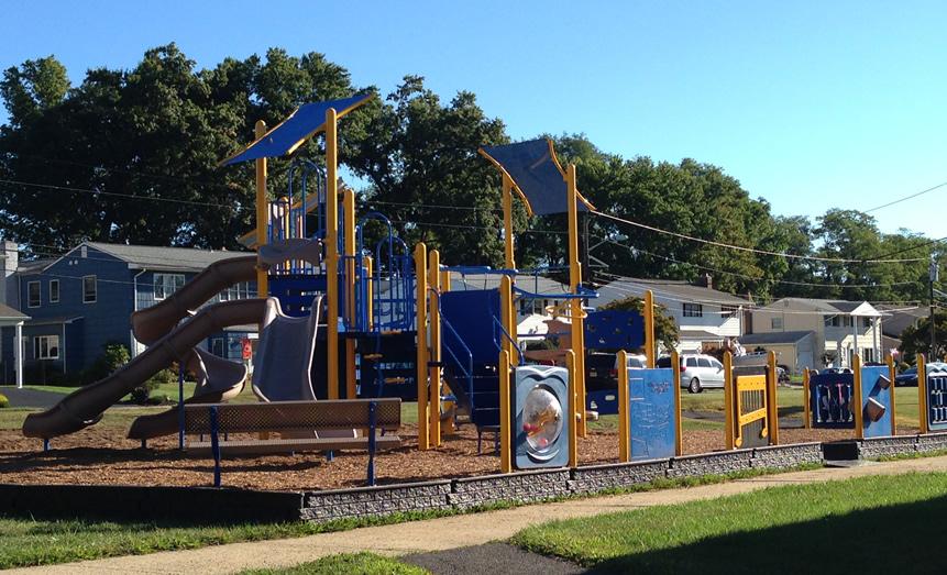 Claremonts blue and gold playground.