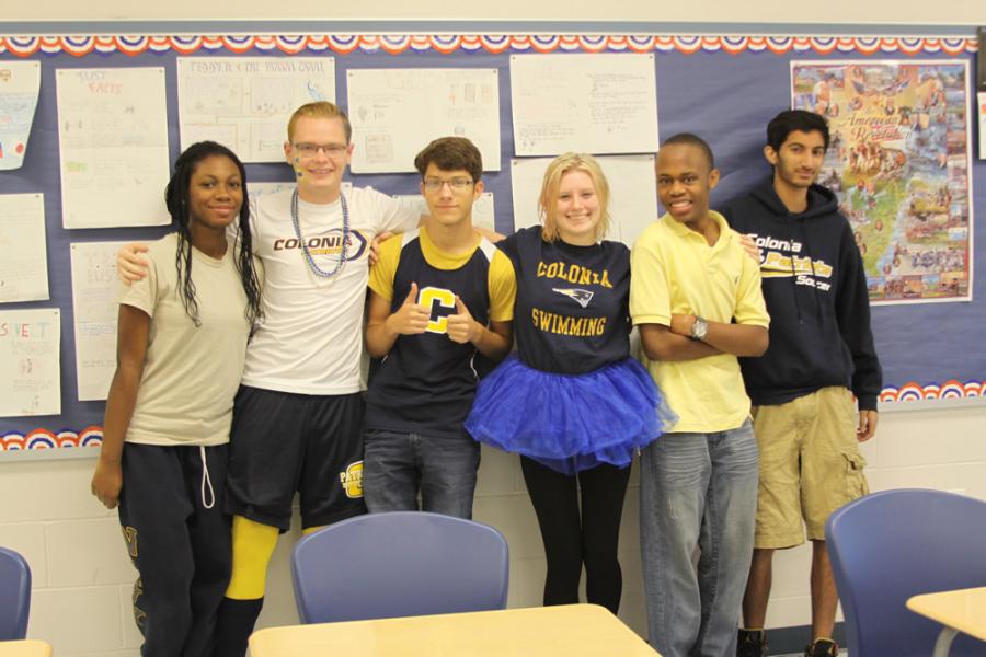 Spirit week 2014 contains the Blue and Gold Day to end the week.
