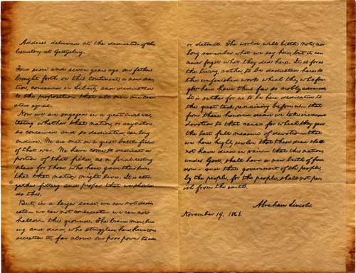 On this day in 1863, Lincoln gave his famous Gettysburg Address. 