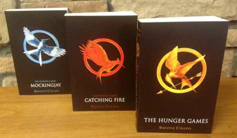 The Hunger Games book series pictured above. 