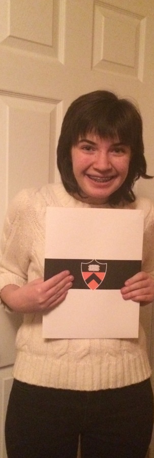 Excited about her acceptance into Princeton University, Senior Heather Newman may walk in her older sister, Jennas footsteps.