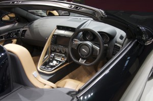 Look inside the 2014 Jaguar F type.