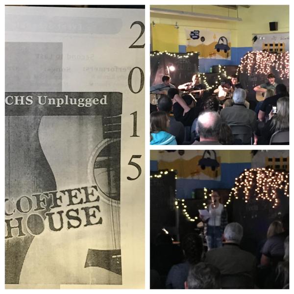 CHS Unplugged guitar club and poetry performances 