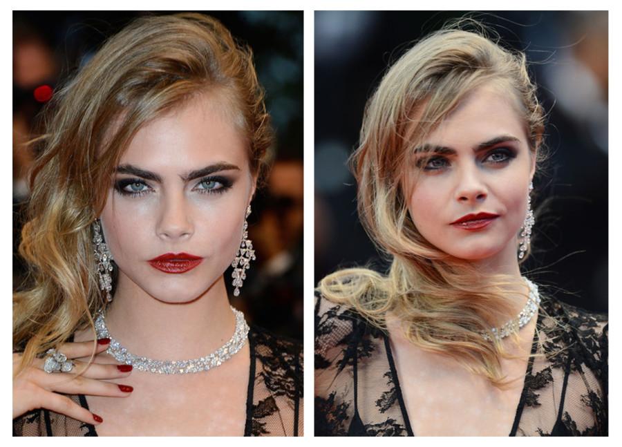 Cara Delevingne sporting her beautiful, bold eyebrows.