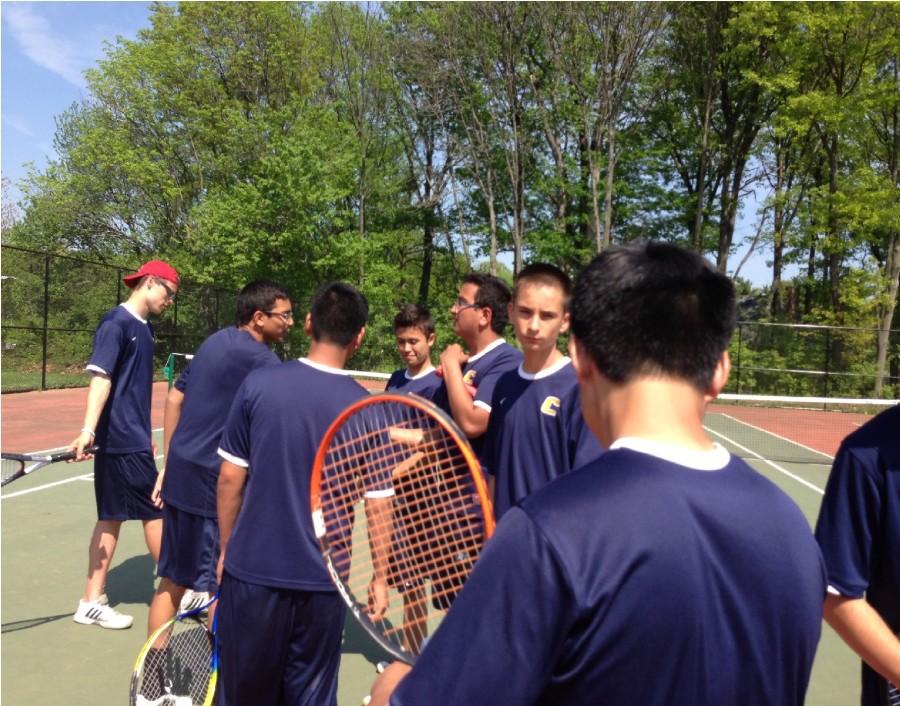 Members of the Colonia High School tennis team. Photo Credit: Brandon White.