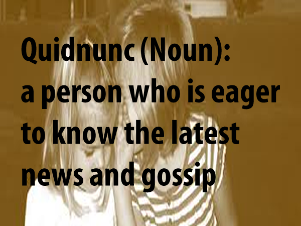 Quidnunc (noun)
