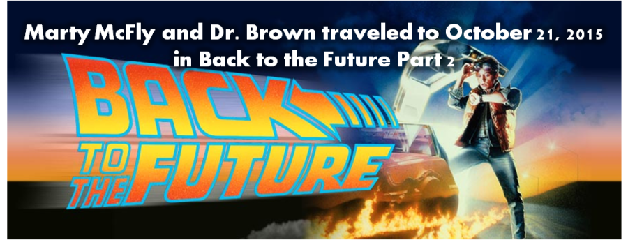 Marty+McFly+and+Dr.+Brown+traveled+to+October+21%2C+2015+in+Back+to+the+Future+Part+2