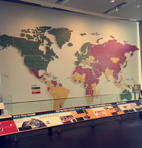 Inside the newseum, you can look at how free the press in a specific country is