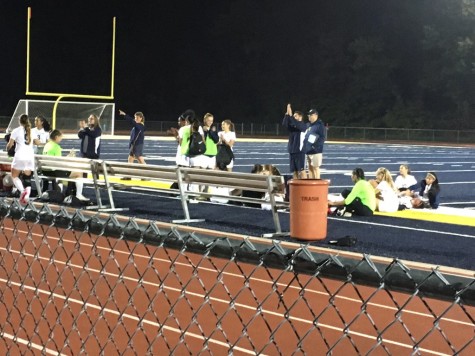 Colonia Girls Varsity Soccer taking a rest after their win.