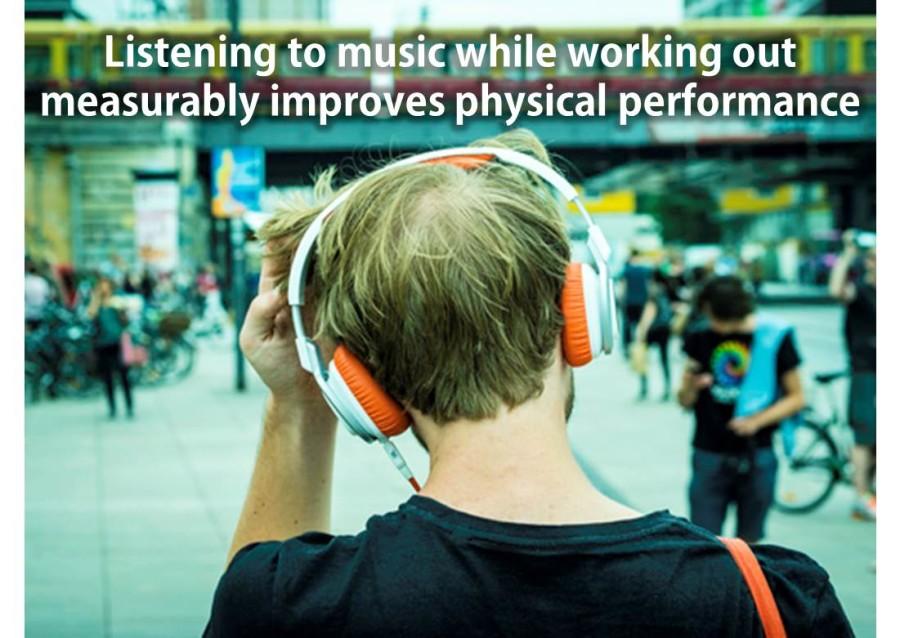 Listening to music while working out measurably improves physical performance