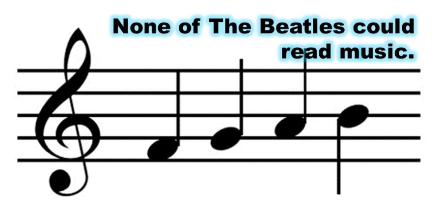 None of The Beatles could read music.