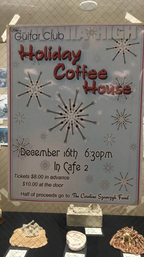 Guitar Club advertises for there annual Coffee House.