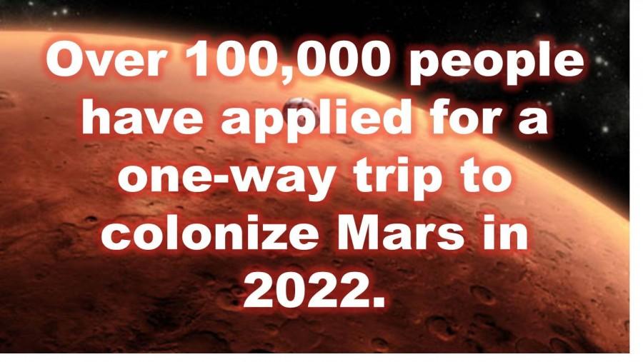 Over 100,000 people have applied for a one-way trip to colonize Mars in 2022