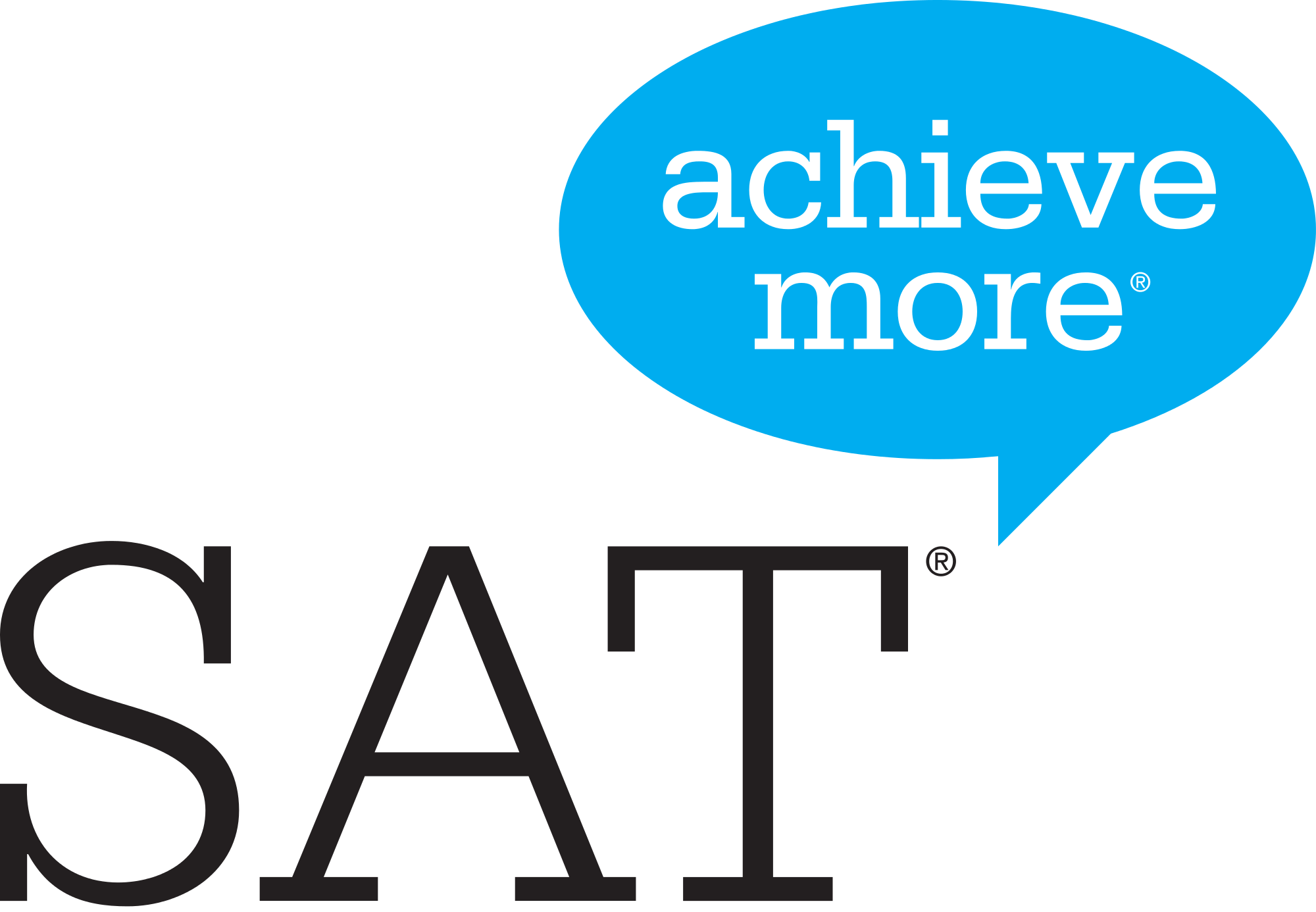 The new SAT logo and slogan. 
