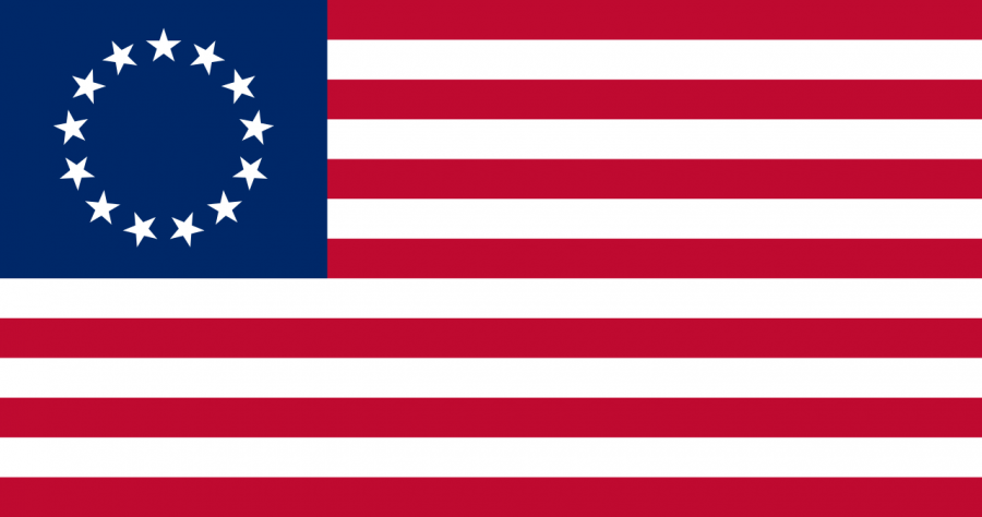 The+flag+as+designed+by+Betsy+Ross.
