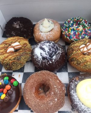 Decorated donuts from Broad St. Dough Co.