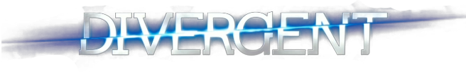 The first logo of the series, Divergent. 