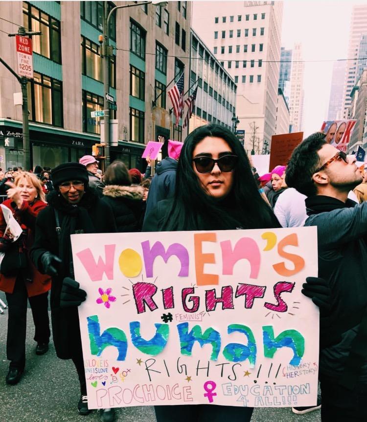 In solidarity, women took to the streets of New York to illustrate a need for gender equality in the USA and around the world.