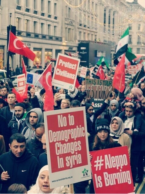 London protest for Syria . 