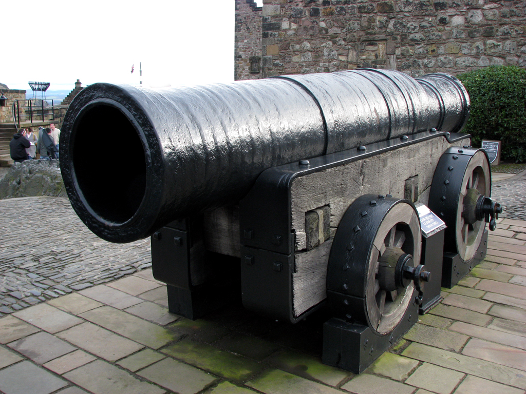an image of artillery illustrating the use of the word bombard. 