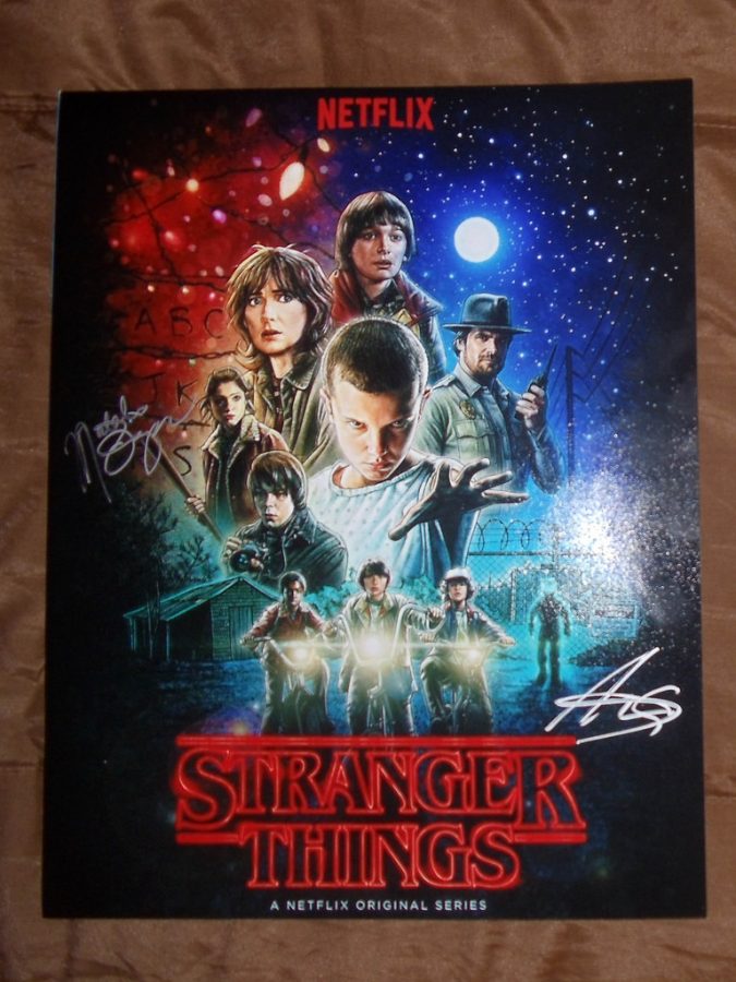 Coming together to fight the evil surrounding them the cast of Stranger Things poster shows just how strong these character are. 