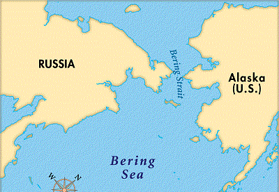The US state of Alaska and Russia are only separated by 55 miles