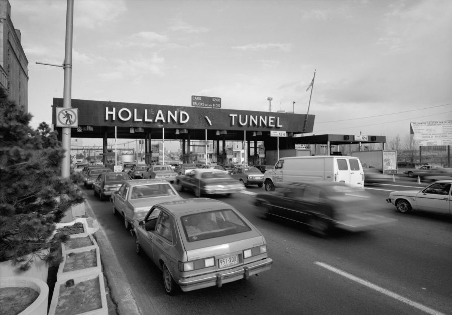 Zooming through the toll on opening day 51,694 vehicles passed through the Holland Tunnel.  