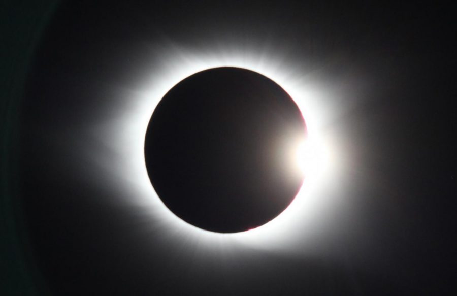 Darkening the Sky and image of the solar eclipse was taken on August 21, 2017