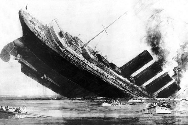 Meeting+its+end+in+1915%2C+the+British+ship+Lusitania+was+sunk+by+Germany+during+World+war+I.+