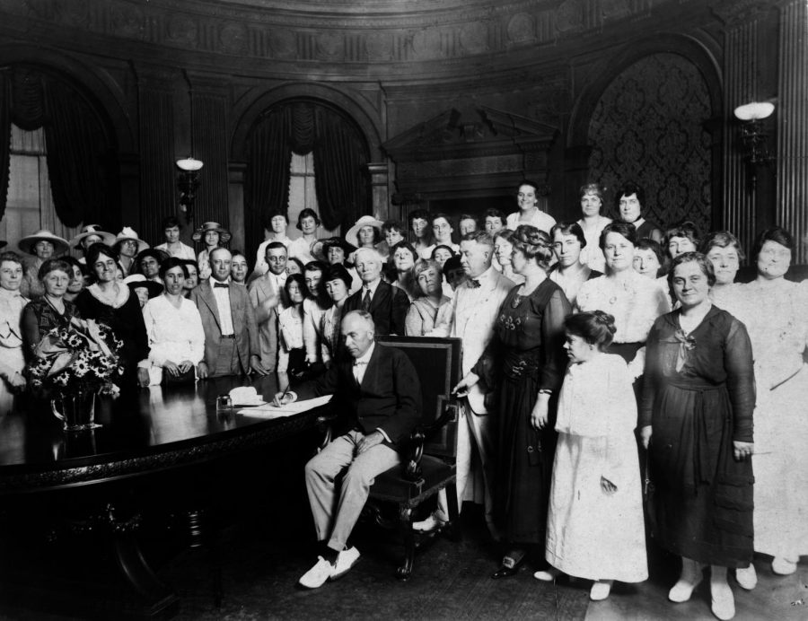 Making History, Missouri Governor Frederick Gardner signs the 19th Amendment becoming the 11th state to ratify the Amendment. 