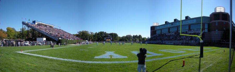 Seen here is Meade Field, home of the Rhode Island football team, the winners of the longest game in NCAA history.