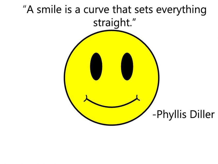 “A smile is a curve that sets everything straight.”