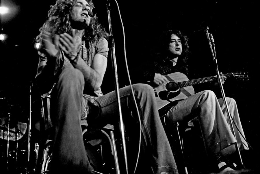 Performing at Madison Square Garden, Led Zeppelin, songs from their album.