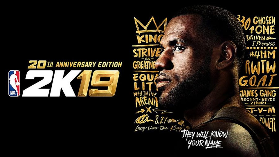 Seen here is the cover art for NBA 2K19, featuring NBA star LeBron James on the cover.