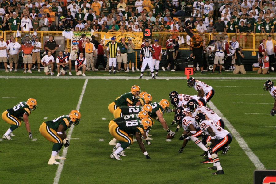 Seen here is a more current match up between two historic franchises, the Bears and the Packers.