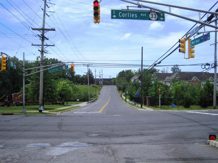 A main road in Monmouth County, New Jersey.