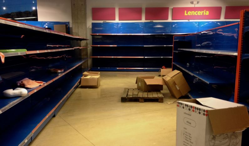 Shelves remain empty in many stores across the country.