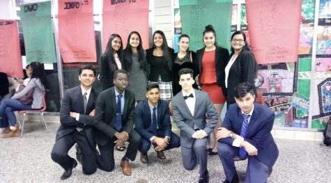During a state-wide debate competition, Colonias Patriots pose for a quick picture during break time.