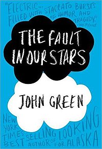 The front cover of The Fault in our Stars.