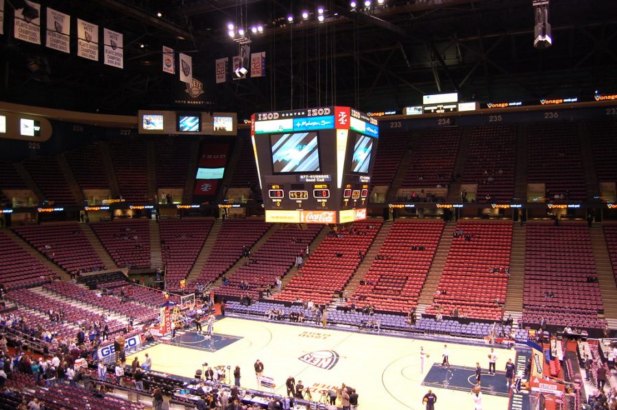 Seen here is the Izod Center, where the New Jersey Nets were playing while they were able to make it to the finals in 2002.