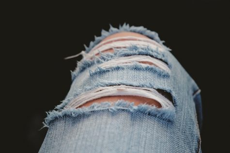 Ripping your own jeans is something easy and gives you satisfaction knowing you did it yourself.