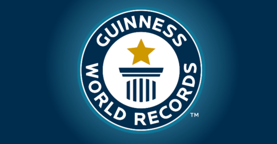 Pictured is the Guinness World Records logo. The company was founded in the 1950s by the Guinness Brewing Company. 