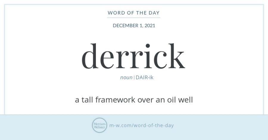 Derricks can be found in oil fields all over the world.