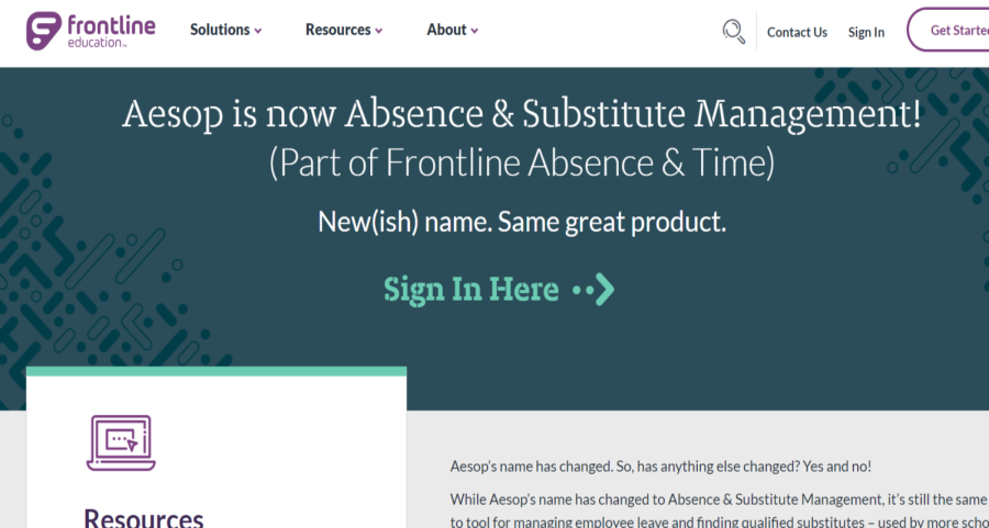Frontline, what was once called Aesop, is an teacher absence and substitute management site that Woodbridge Township utilizes. The website boast about  providing easy substitute scheduling, but that can only happen when there are substitutes to fill these vacancies.