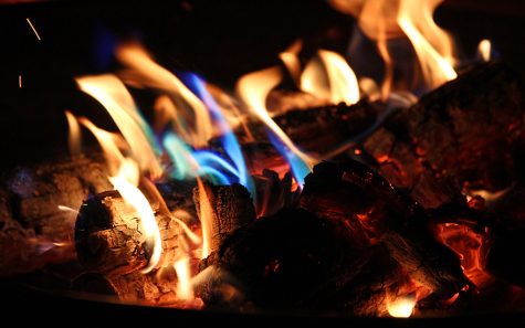 Pictured is a flame with a blue core. That part of the fire is the hottest. 