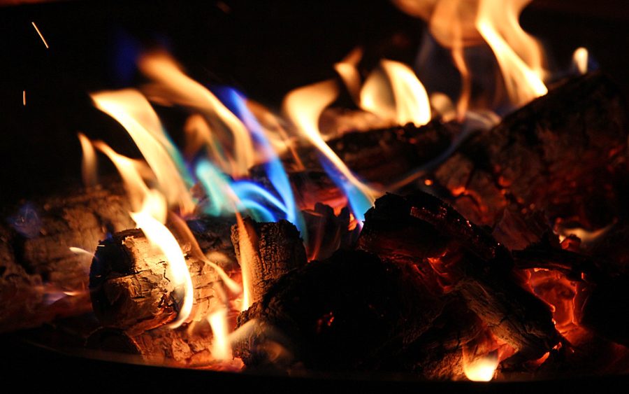 Pictured+is+a+flame+with+a+blue+core.+That+part+of+the+fire+is+the+hottest.+