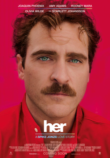 Her released on December 18, 2013. At the 86th Academy Awards, Her received five nominations, including Best Picture, and won the award for Best Original Screenplay.
