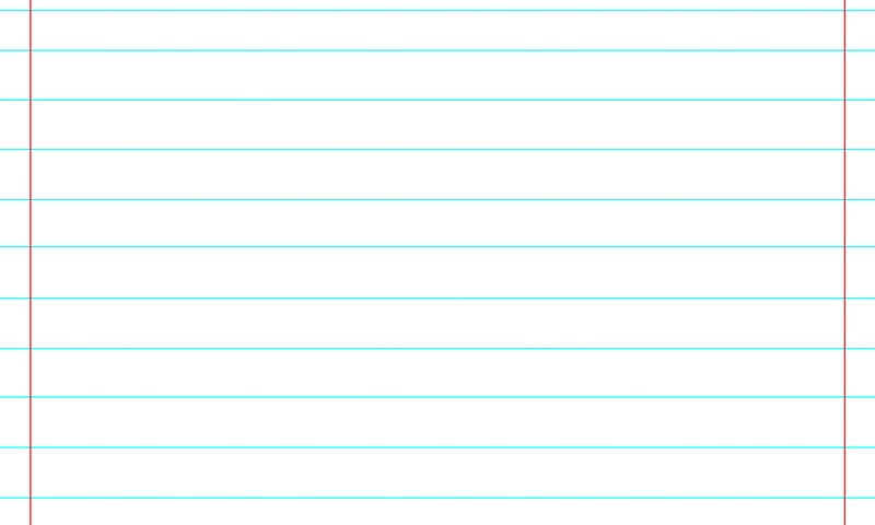 Pictured is college ruled paper, which has different line spacing from wide ruled paper. 
